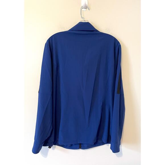 Chico's Synergy Lightweight Workout Jacket Blue Black Size 12-14 (Chico Size 2) - Picture 2 of 8